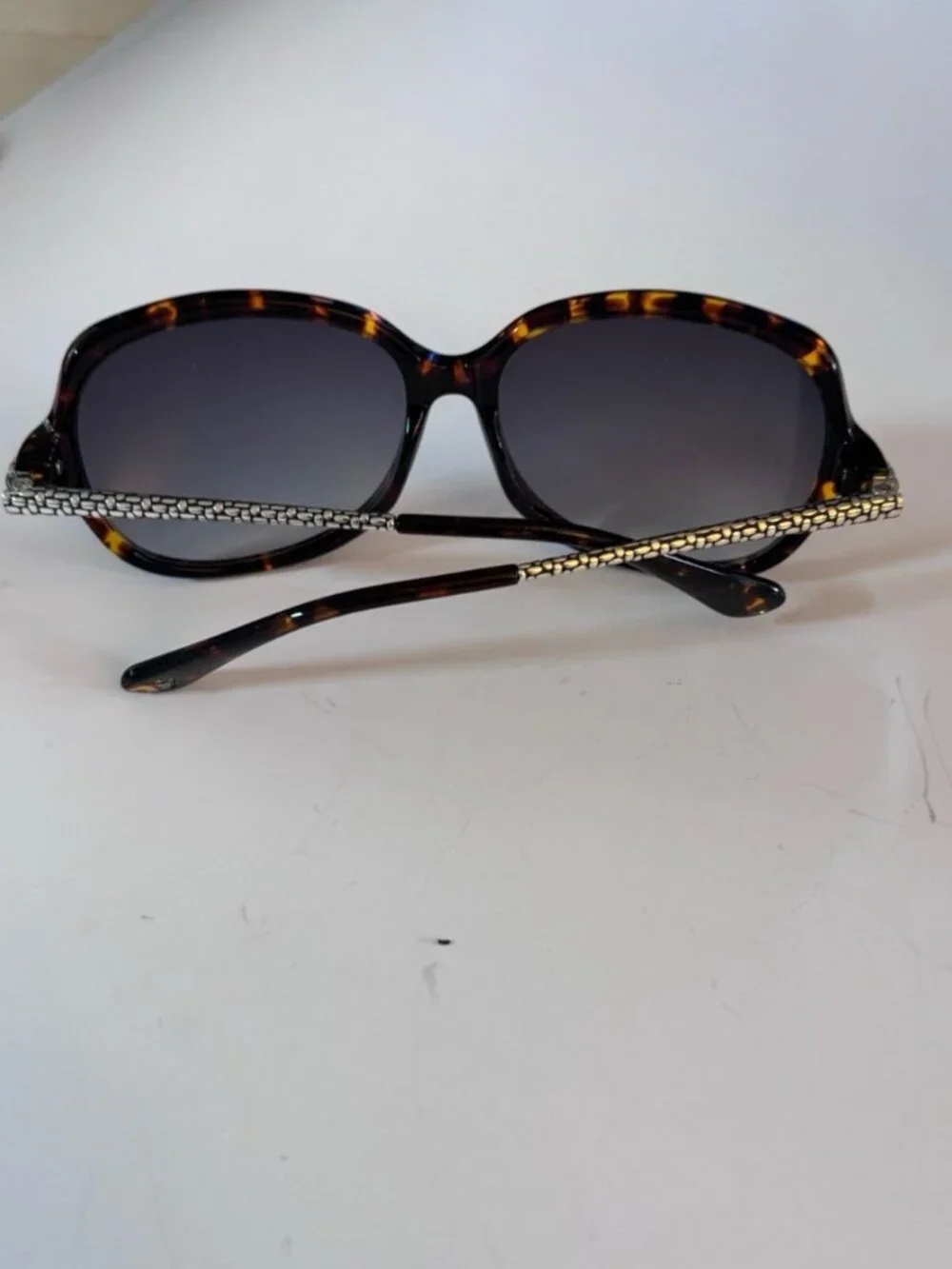 Brighton Talana Sunglasses Tortoise Shell Frame Silver Tone Chain Detail